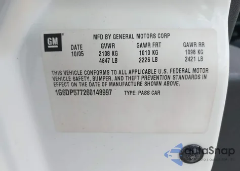 2006 Cadillac Cts Standard из США, поврежденный, VIN 1G6DP577260148997